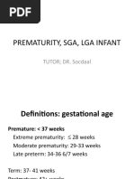 Prematurity, Sga, Lga Infant by Sodal