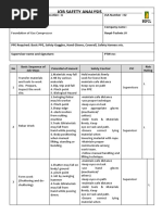 Job Safety Analysis Foundation Work