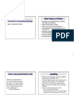 Brief History of Python: SIJ1004 Introduction To Computational Biology