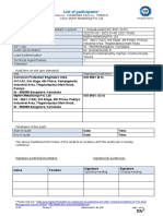 List of Audit Participants