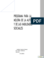 Programa para La Mejora de La Autoestima y Delas Habilidades Sociales