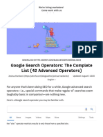 Google Search Operators - The Complete List (42 Advanced Operators)