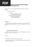 Casos Del Deseño de Placas Base para Columnas y Placas de Soporte para Vigas