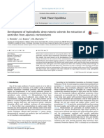 Development of Hydrophobic Deep Eutectic Solvents For Extraction Ofpesticides From Aqueous Environments