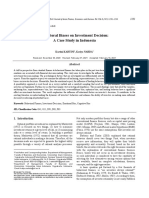 Behavioral Biases On Investment Decision - A Case Study in Indonesia