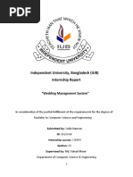 Independent University, Bangladesh (IUB) Internship Report: "Wedding Management System"