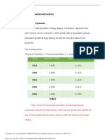 A. Projected Population: Projected Demand and Supply