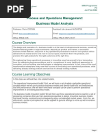 INSEAD Process & Operation Management Course Outline