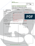 Worksheet #4: Inverse Functions: The Fear of The LORD Is The Beginning of Wisdom
