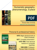 Humanistic Geography Phenomenology and P