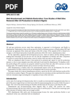 SPE-203727-MS Well Abandonment and Wellsite Restoration: Case Studies of Well Sites Restored After Oil Production in Onshore Nigeria