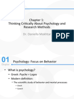 Thinking Critically About Psychology and Research Methods: Dr. Daniella Mokhtar