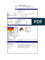 Hoja de Seguridad Según NTC 4435/1998 (Y Sus Modificaciones Posteriores) Fecha de Emisión: Enero 2017 Fecha de Revisión: Marzo 2020