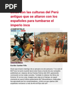 Culturas Que Se Traicionaron Al Imperio Inca