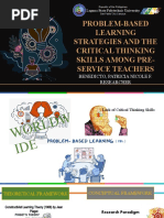 Problem-Based Learning Strategies and The Critical Thinking Skills Among Pre-Service Teachers