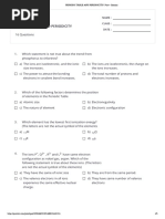 Periodic Table and Periodicity - Print - Quizizz