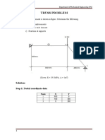 Truss Problem: Q.1:A Four Bar Truss Element Is Shown in Figure. Determine The Following