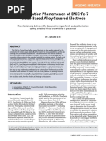 Carburization Phenomenon of Enicrfe 7 Nickel Based Alloy Covered Electrode
