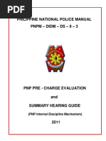 Philippine National Police Manual PNPM - Didm - Ds - 9 - 3: (PNP Internal Discipline Mechanism)