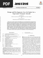 Design and Development of An Air Intake For A Supersonic Transport Aircraft.