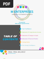 M Enterprises: Financial Statements/Reports