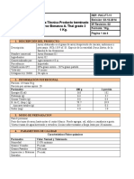 Ficha Técnica Producto Terminado Arroz Bonanza A. Thai Grado 2 1 KG