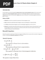 Electromagnetic Waves Class 12 Physics Notes Chapter 8: History of EMW