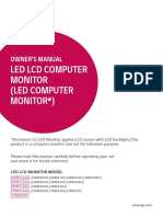 Led LCD Computer Monitor (Led Computer Monitor ) : Owner'S Manual