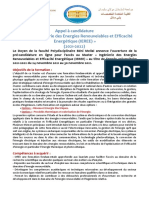 Appel À Candidature - Master-IEREE - 2021-2022