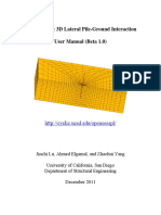 Openseespl: 3D Lateral Pile-Ground Interaction User Manual (Beta 1.0)