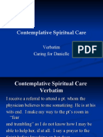 Contemplative Spiritual Care Verbatim