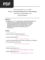 Corrigé Série D'exercices N°1 Et 2 - PC - Dr. Karam Ouharou