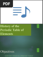 History of The Periodic Table of Elements