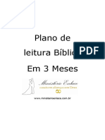 Plano de Leitura Bíblica 3 Meses