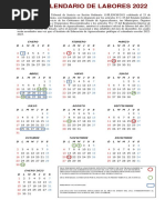 Calendario de Labores Del Poder Judicial 2022 Final