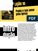 Adultos - Lição 10 - Paulo e Seu Amor Pela Igreja - Ebdinteligente