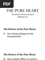 The Desires of The Pure Heart Matthew 5:8