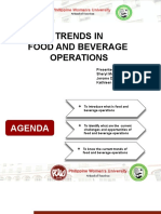 Trends in Food and Beverage Operations