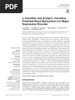 L-Carnitina y Acetil-L-carnitina. El Déficit Parece Estar Relacionado Con La Depresión