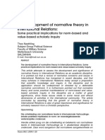 The Development of Normative Theory in International Relations