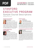 Stanford Executive Program: Sample Course Descriptions