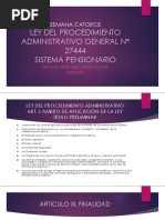 Semana 14 Ley Del Procedimiento Administrativo General y Sistema Pensionario