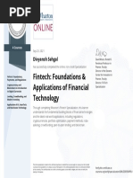 Fintech: Foundations & Applications of Financial Technology: Divyansh Sehgal