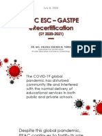 PEAC ESC GASTPE ERecertification