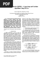 Synchronization For QDPSK - Costas Loop and Gardner Algorithm Using Fpgas