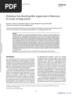 Diclofenac Fast-Dissolving Film: Suppression of Bitterness by A Taste-Sensing System