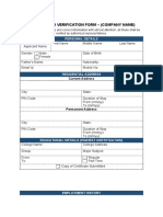 Background Verification Form - (Company Name) : Personal Details