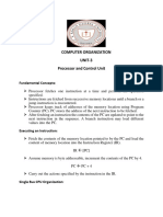 Computer Organization UNIT-3 Processor and Control Unit: Fundamental Concepts