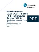 Pearson Edexcel Level 1/level 2 GCSE (9-1) in Computer Science (1CP2)