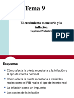 Tema 9 El Crecimiento Monetario y La Inflación